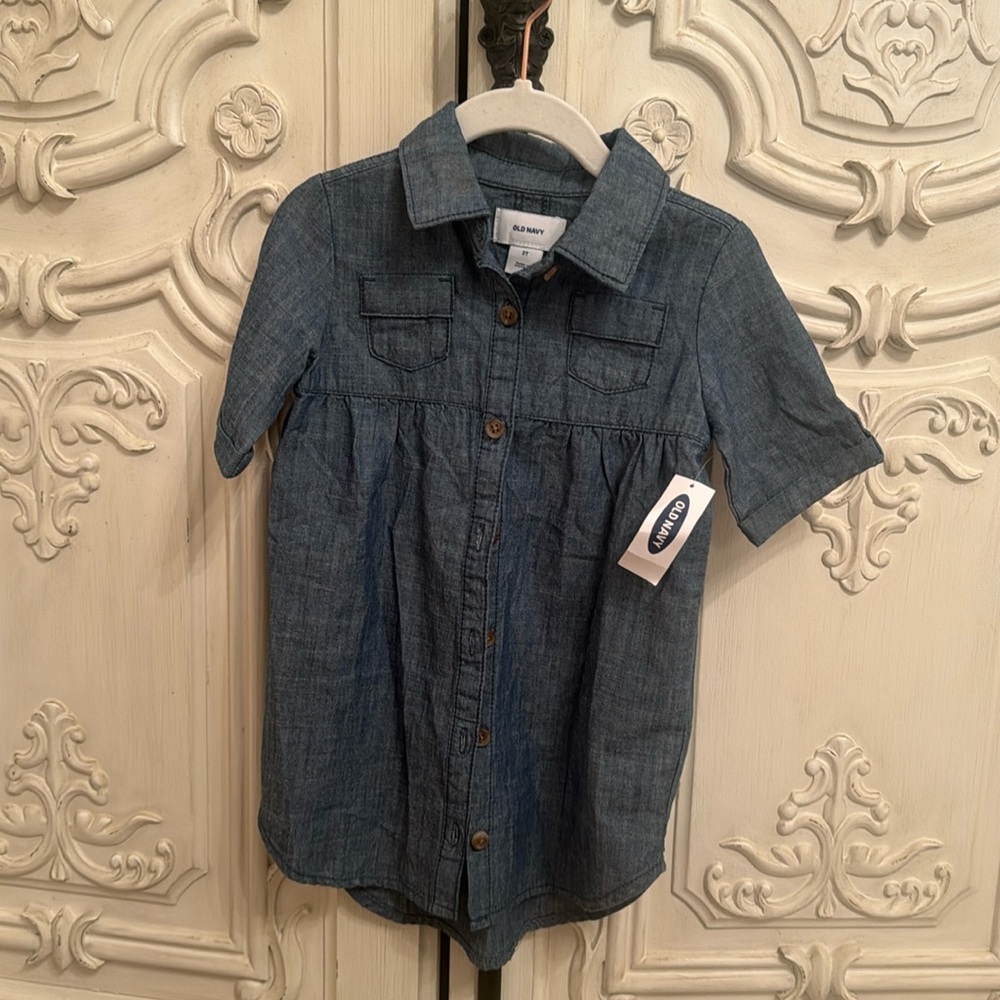 NWT Old navy 2T kids chambray dress
